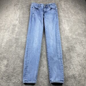 American Eagle Next Level Stretch Jegging Jeans Womens‎ 00 R Blue Low Rise
